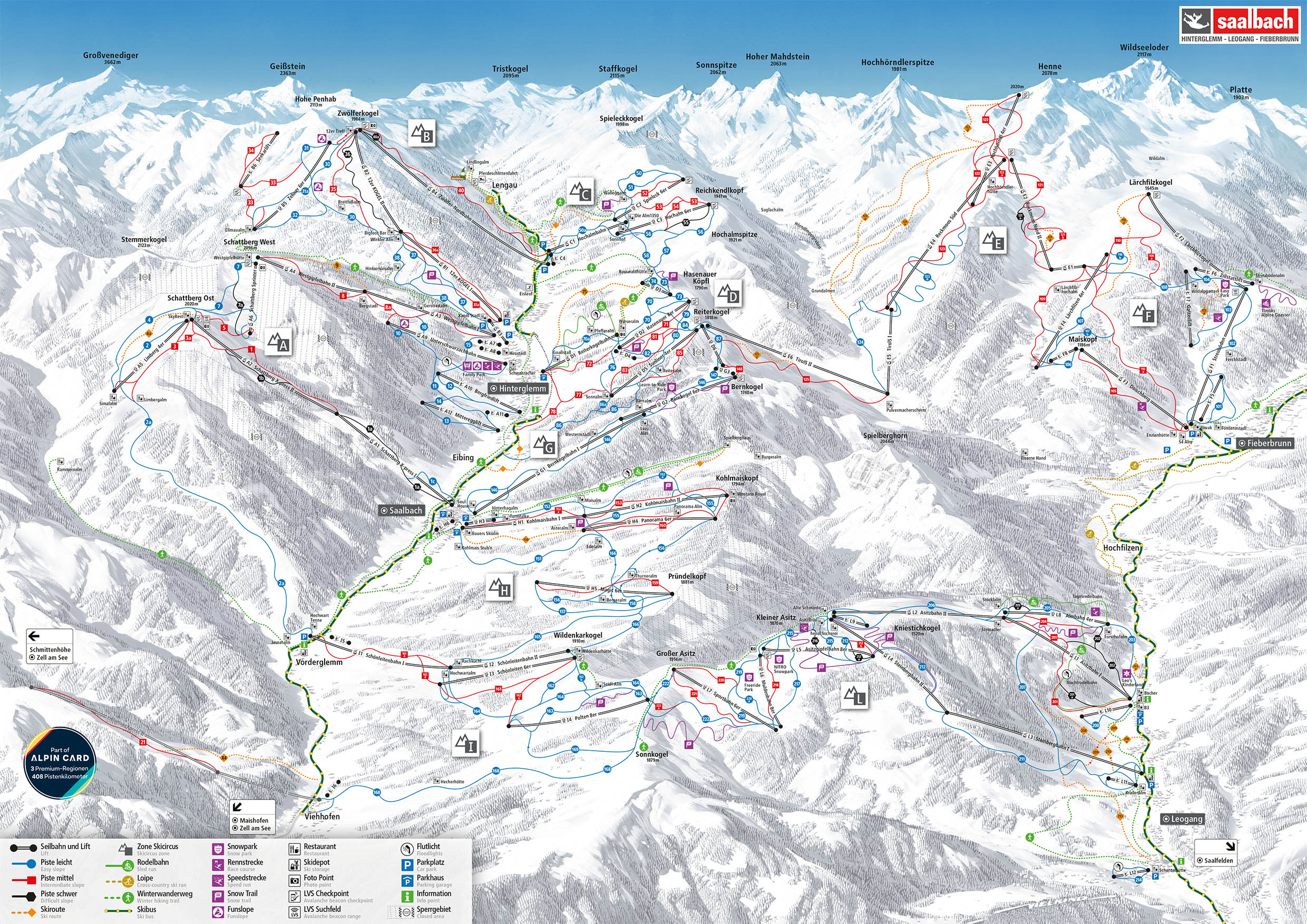 Saalbach - Hinterglemm - Leogang SKI & WELLNESS 3-Tages-Skifahrt